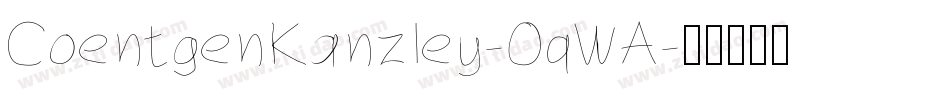CoentgenKanzley-OqWA字体转换