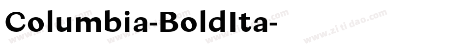 Columbia-BoldIta字体转换