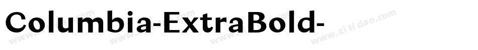 Columbia-ExtraBold字体转换