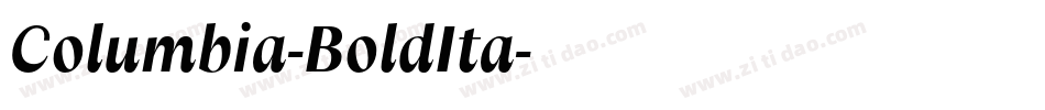 Columbia-BoldIta字体转换