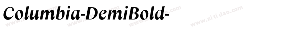 Columbia-DemiBold字体转换