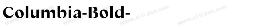 Columbia-Bold字体转换