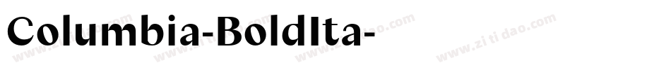 Columbia-BoldIta字体转换