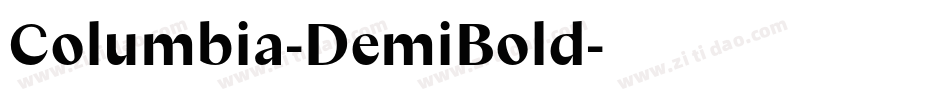 Columbia-DemiBold字体转换