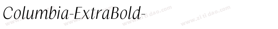 Columbia-ExtraBold字体转换