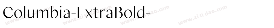 Columbia-ExtraBold字体转换