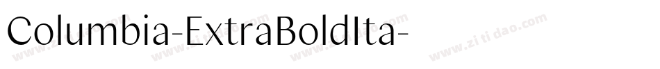Columbia-ExtraBoldIta字体转换
