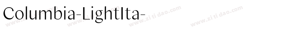 Columbia-LightIta字体转换