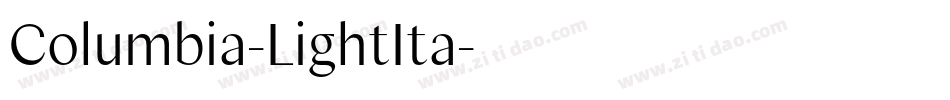 Columbia-LightIta字体转换