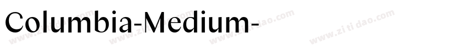 Columbia-Medium字体转换