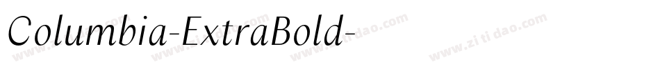 Columbia-ExtraBold字体转换