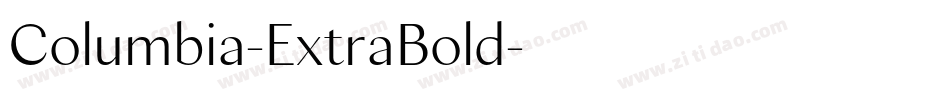 Columbia-ExtraBold字体转换