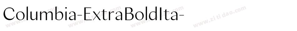 Columbia-ExtraBoldIta字体转换