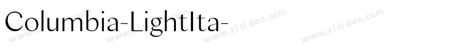 Columbia-LightIta字体转换
