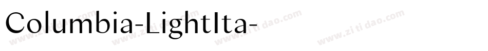 Columbia-LightIta字体转换
