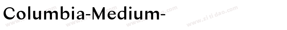 Columbia-Medium字体转换