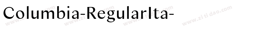 Columbia-RegularIta字体转换