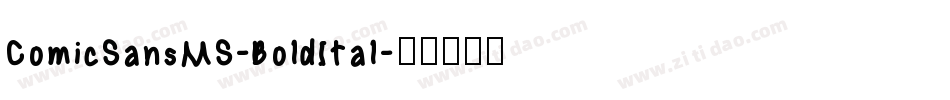 ComicSansMS-BoldItal字体转换