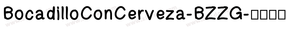 BocadilloConCerveza-BZZG字体转换