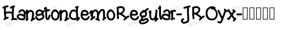 HanstondemoRegular-JROyx字体转换