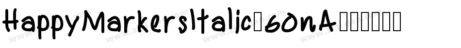 HappyMarkersItalic-60nA字体转换