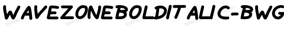 WaveZoneBoldItalic-BWGYl字体转换