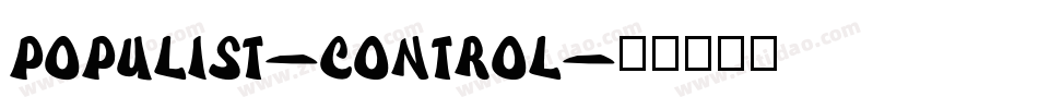 Populist-Control字体转换