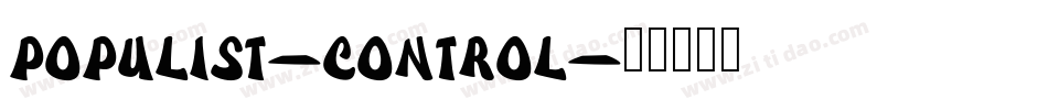 Populist-Control字体转换