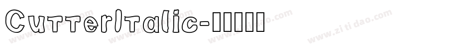 CutterItalic字体转换