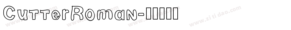 CutterRoman字体转换
