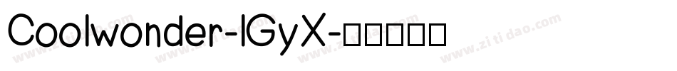 Coolwonder-lGyX字体转换