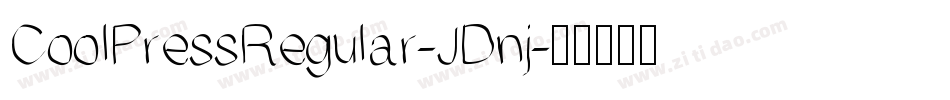 CoolPressRegular-JDnj字体转换