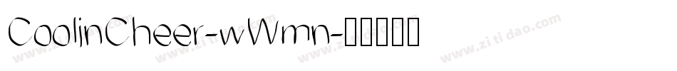 CoolinCheer-wWmn字体转换