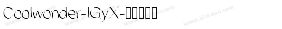 Coolwonder-lGyX字体转换