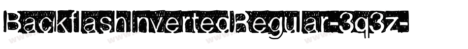 BackflashInvertedRegular-3q3z字体转换