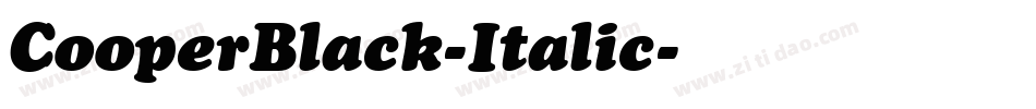 CooperBlack-Italic字体转换