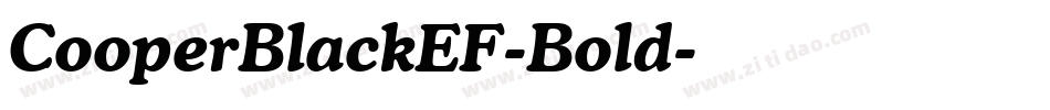 CooperBlackEF-Bold字体转换
