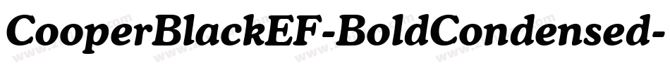 CooperBlackEF-BoldCondensed字体转换