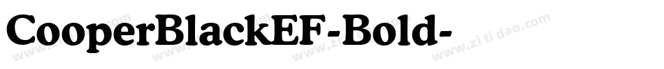 CooperBlackEF-Bold字体转换