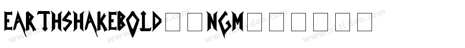 EarthshakeBold-8nGM字体转换