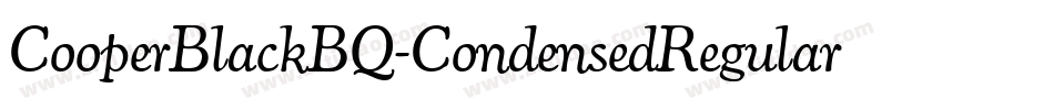 CooperBlackBQ-CondensedRegular字体转换