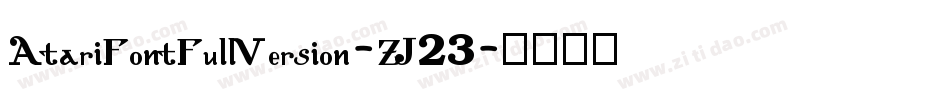 AtariFontFullVersion-ZJ23字体转换