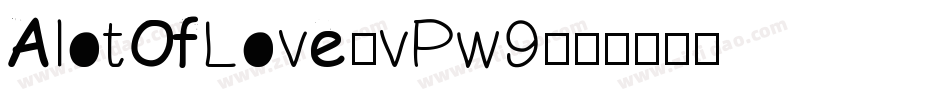 AlotOfLove-vPw9字体转换