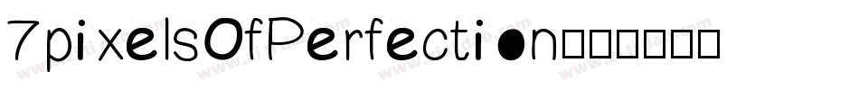7pixelsOfPerfection字体转换