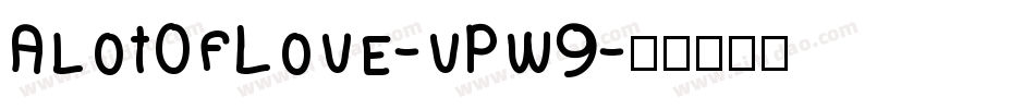 AlotOfLove-vPw9字体转换