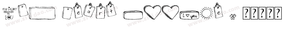 MTF-Heart-Doodle-1字体转换