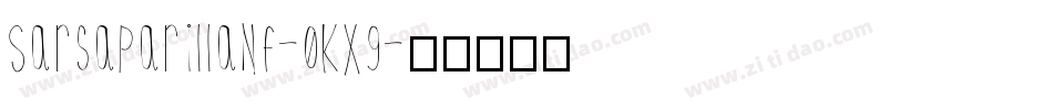 SarsaparillaNf-0Kx9字体转换