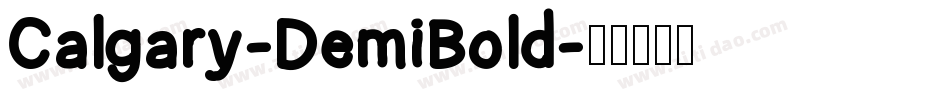 Calgary-DemiBold字体转换