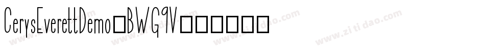 CerysEverettDemo-BWG9V字体转换
