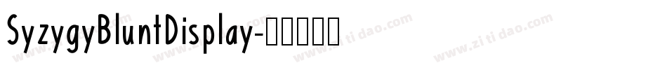 SyzygyBluntDisplay字体转换